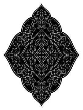 Abstract black ornament. Stock Illustration