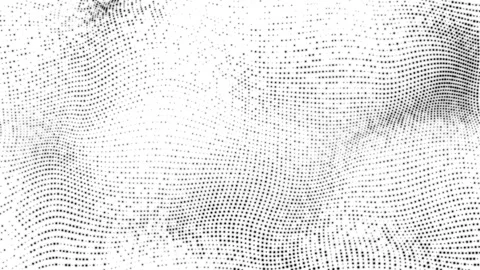 Abstract black particles dot-wave background. Abstract wavy dot and falling.. Stock Footage 296477962