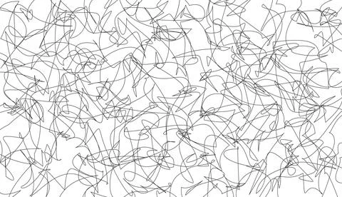 Abstract black pencil scribbles pattern vector illustration on white backgrou Illustrazione stock