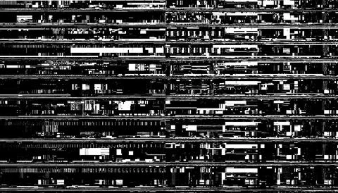 Abstract black pixelated overlay with a transparent background. Stock Illustration