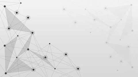 Abstract black plexus with dots and lines connection for digital technology Stock Illustration