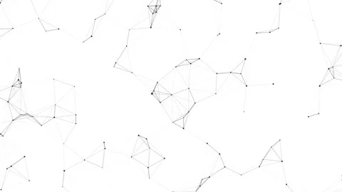Abstract Black Plexus Network Loop on White Background Vídeo Stock 344131676