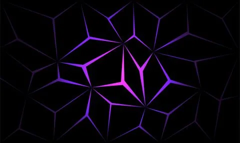 Abstract black polygon violet light futuirstic technology design background v Stock Illustration