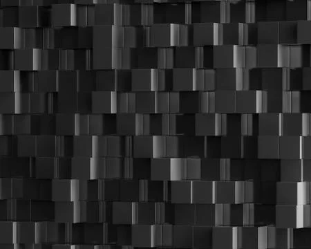 Abstract black polygonal geometric cube background Stock Illustration