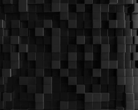 Abstract black polygonal geometric cube background Stock Illustration