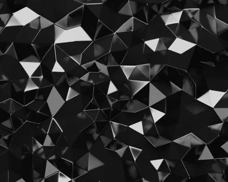 Abstract black polygonal geometric triangle background Stock Illustration