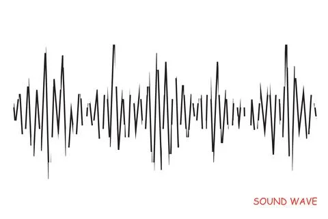 Abstract black pulse equalizer on white background. Vector grunge music logo Illustrazione stock