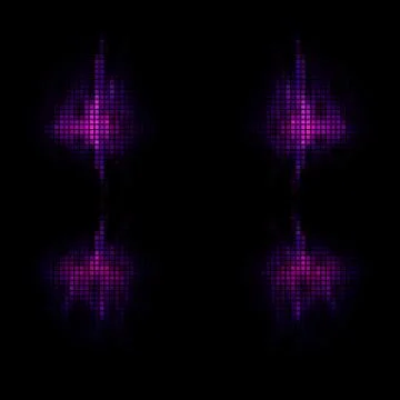 Abstract black purple pattern digitally pixelated Stock Illustration