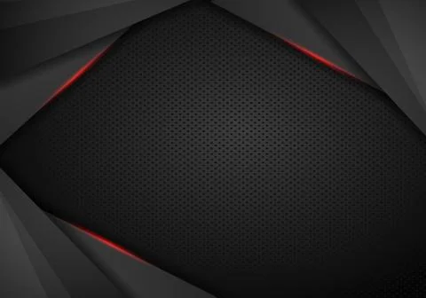 Abstract black with red frame template layout design tech concept background  스톡 일러스트