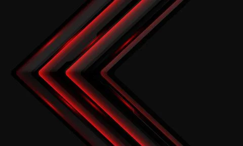 Abstract black red light arrow circuit cyber technology direction with blank Stock Illustration