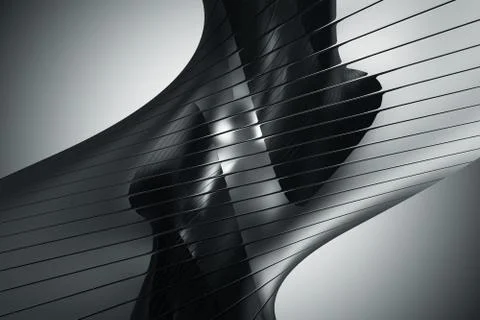 Abstract Black Reflective Background Stock Illustration