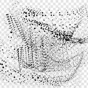 Abstract black round noise points structure Stock Illustration