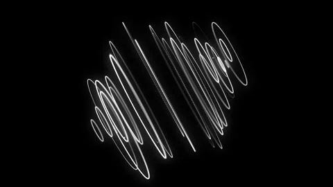 Abstract black sci-fi sphere with particles. Technology network connection. Stock Footage 262237601