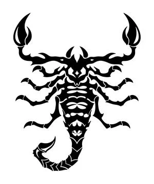 Abstract Black Scorpio Stock Illustration