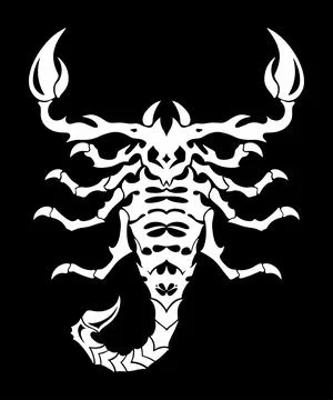 Abstract Black Scorpio Stock Illustration