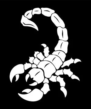 Abstract Black Scorpio 스톡 일러스트