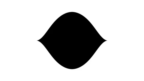 Abstract black shape expansion isolated on white background digital motion .. Vidéo 337805177