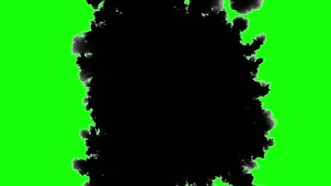 Abstract black shape on green background creating visual contrast Stock Footage 325037926