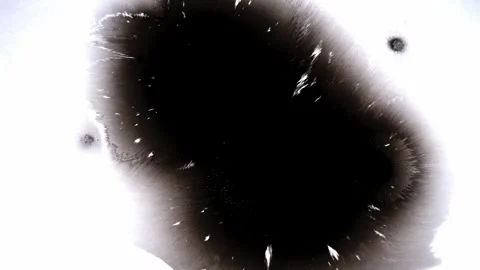 An Abstract Black Shape on a White Background, highlighting artistic elements Stock Footage 303703669