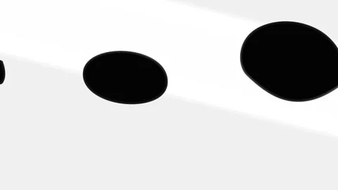 Abstract black shapes moving in a clean white and gray striped background w.. Stock Footage 341685440