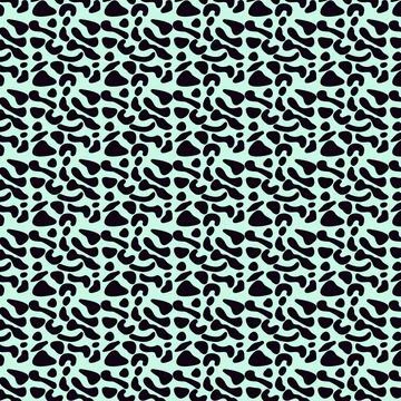 Abstract Black Shapes Pattern Stock Illustration