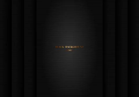 Abstract black shiny layer with stripes lines texture background. Luxury styl Stock Illustration