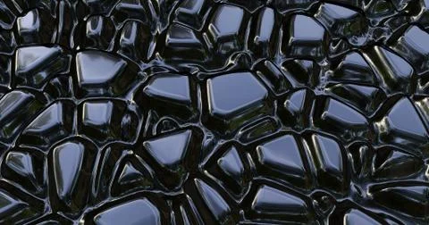 Abstract Black Shiny Polygons Background Stock Illustration