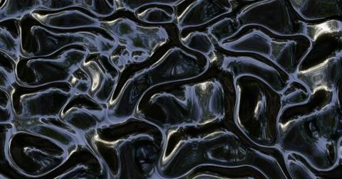 Abstract Black Shiny Wavy Background Stock Illustration
