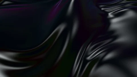 Abstract black silky fabric forms beautiful folds in the air in slow motion. 4k Video stock 114327279