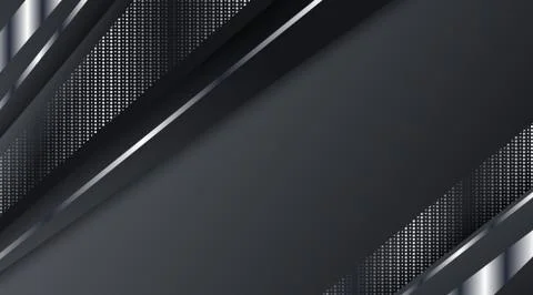 Abstract Black Silver Metallic Frame Tech Glowing Elegant Design Background T Illustrazione stock