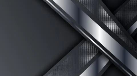 Abstract Black Silver Metallic Frame Tech Glowing Elegant Design Background T Illustrazione stock