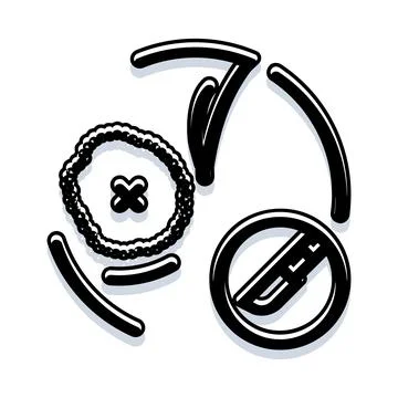 Abstract black sketch pattern with circular shapes Stockillustratie
