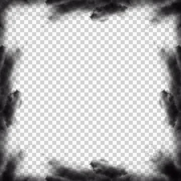 Abstract Black Smoke Frame Stock Photos