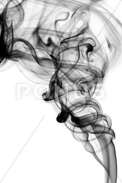 Abstract black smoke pattern on white Stock Illustration