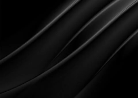 Abstract black smoke waves minimal background Stock Illustration