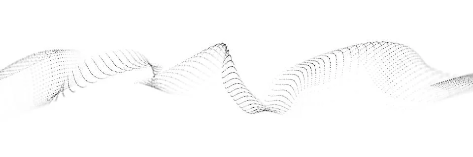 Abstract black smooth wave on a white background. Dynamic sound wave. Desig.. Illustrazione stock