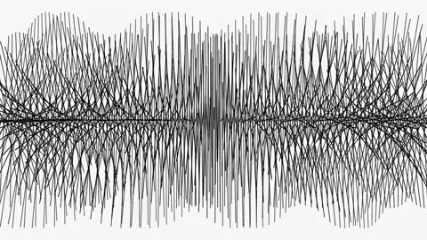 Abstract Black Sound Waveform Animation on White Background Motion Graphics Vídeos de archivo 333251408