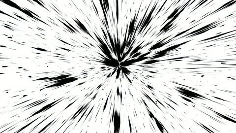 Abstract black speed lines burst on white background, hand drawn digital an.. Stock Footage 341428957