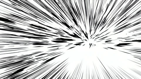 Abstract black speed lines burst outward on white background, hand drawn di.. 스톡 동영상 342042947