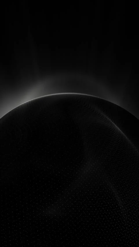 Abstract black sphere made of white dots on black background. Looped 4k ani.. Stock Footage 329229699