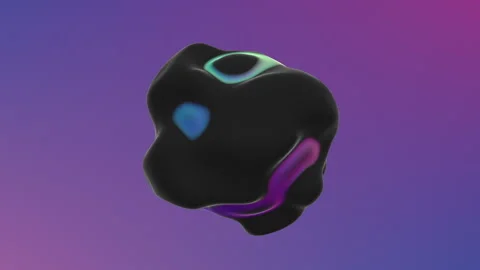 Abstract black sphere on vibrant background Stock-Footage 285692456