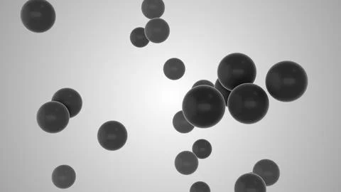 Abstract Black spheres on a white background Ilustración de archivo