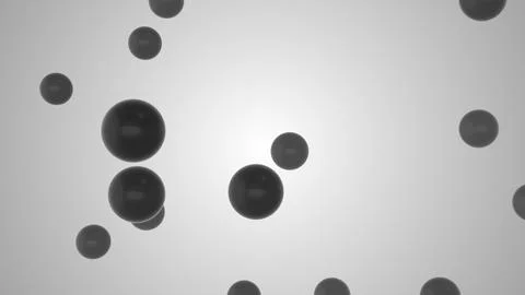 Abstract Black spheres on a white background Ilustración de archivo