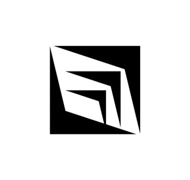 Abstract black square logo Stock Illustration