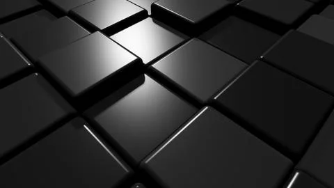 Abstract Black Squares Shine Pattern Background with Reflective Light and S.. Illustrazione stock