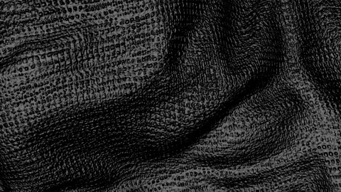 Abstract black surface with deformed texture. animated wave background. 3d rende Stock-Footage 141227339
