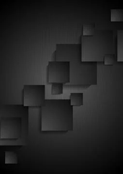 Abstract black tech squares background イラスト素材