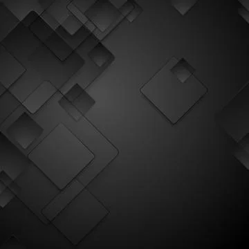 Abstract black tech squares vector background 스톡 일러스트