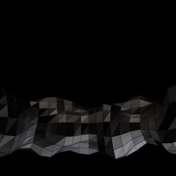 Abstract black technological polygonal background イラスト素材