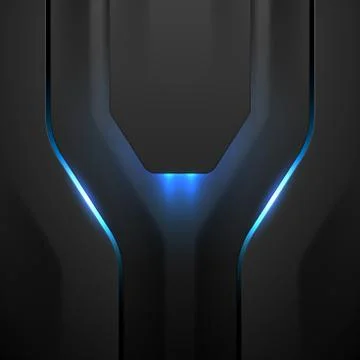 Abstract black technology background with light effect Stock Illustration